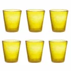 Ensemble de 6 verres en verre soufflé colorés avec un design moderne - Pumba Viadurini