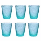 Ensemble de 6 verres en verre soufflé colorés avec un design moderne - Pumba Viadurini