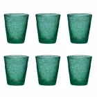 Ensemble de 6 verres en verre soufflé colorés avec un design moderne - Pumba Viadurini