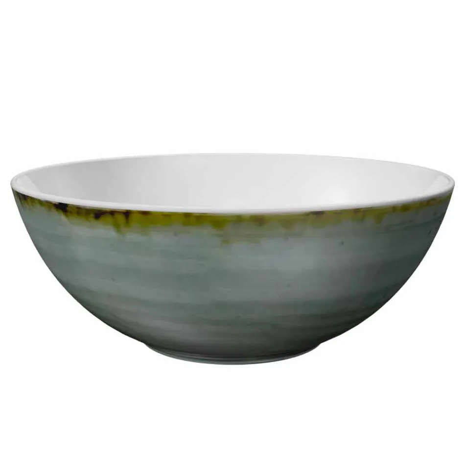 Service 6 bols à glace et 2 bols en porcelaine colorée - Rurolo Viadurini