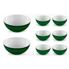 Service 6 bols à glace et 2 bols en porcelaine colorée - Rurolo Viadurini