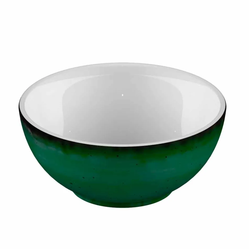 Service 6 bols à glace et 2 bols en porcelaine colorée - Rurolo Viadurini