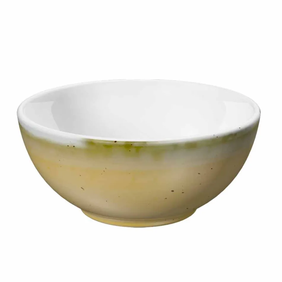 Service 6 bols à glace et 2 bols en porcelaine colorée - Rurolo Viadurini