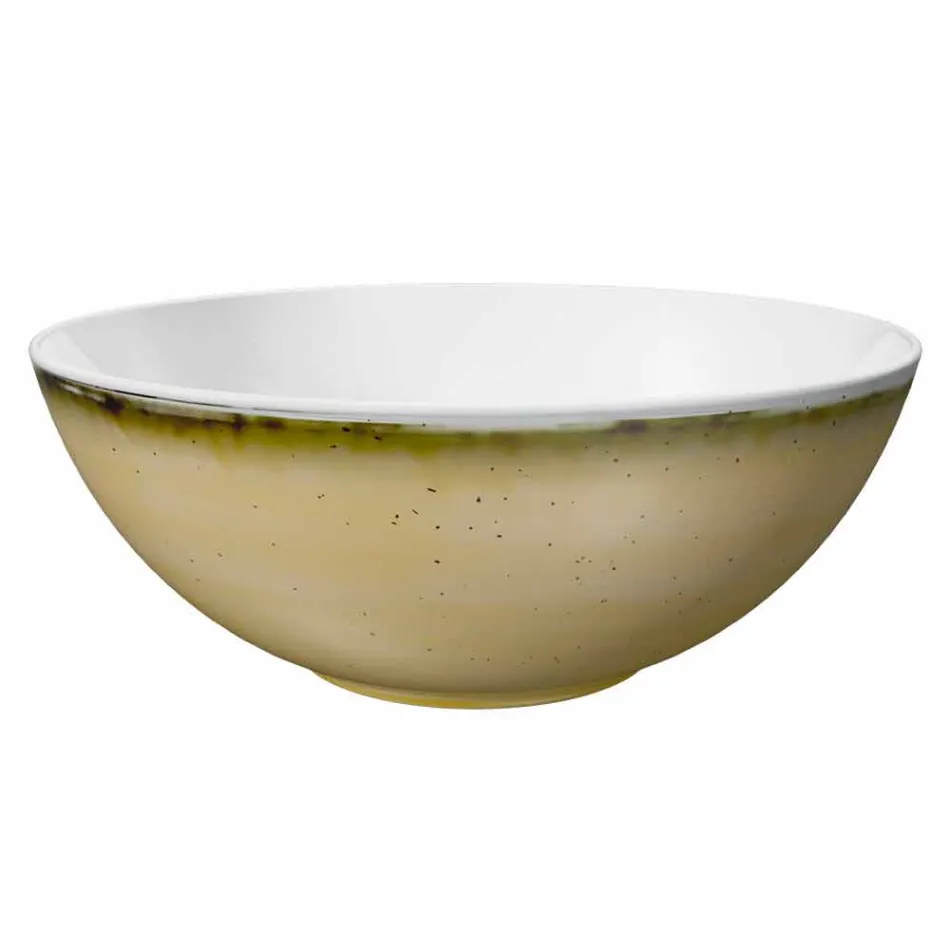 Service 6 bols à glace et 2 bols en porcelaine colorée - Rurolo Viadurini