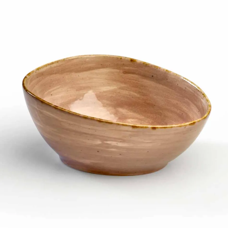 Ensemble de 8 assiettes design rectangulaire moderne et bol en grès coloré - Simba Viadurini