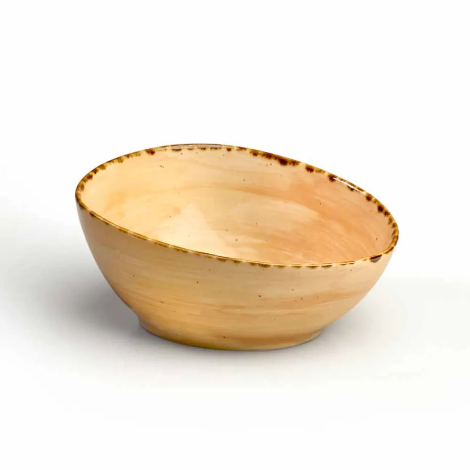 Ensemble de 8 assiettes design rectangulaire moderne et bol en grès coloré - Simba Viadurini