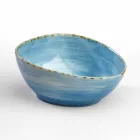 Ensemble de 8 assiettes design rectangulaire moderne et bol en grès coloré - Simba Viadurini