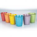 Ensemble de verres à eau en céramique colorée et bordure de 12 pièces - Abruzzes