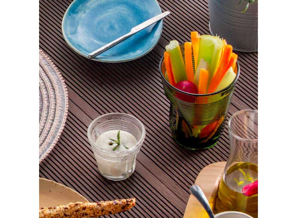 Verres à eau en verre coloré Set 6 pièces Design particulier - Sarabi Viadurini