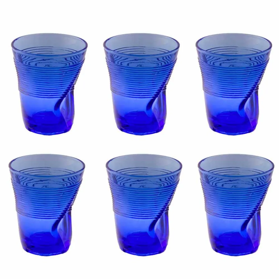 Verres à eau en verre coloré Set 6 pièces Design particulier - Sarabi Viadurini