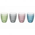 Service de verres à eau en verre coloré décoré 12 pièces - Stilotto
