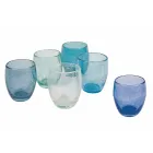 Verres à eau en verre soufflé coloré 12 pièces - Guerrero Viadurini