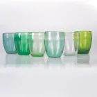 Verres à eau en verre soufflé coloré 12 pièces - Guerrero Viadurini