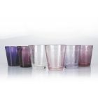 Service de verres à eau en verre soufflé coloré 12 pièces - Yucatan Viadurini