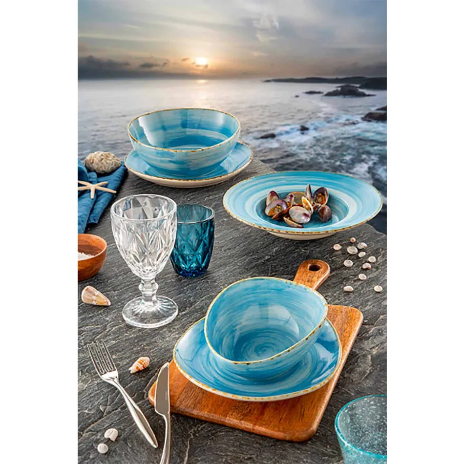 Verres à eau en verre coloré Set 6 pièces Design moderne - Timon Viadurini