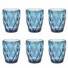 Verres à eau en verre coloré Set 6 pièces Design moderne - Timon Viadurini
