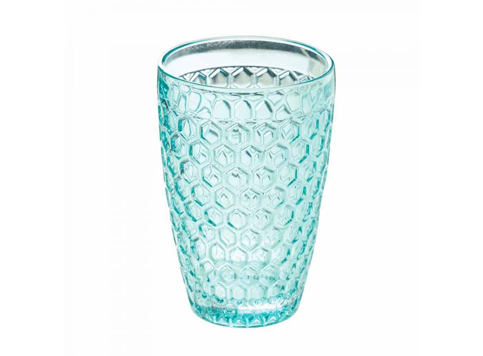 Ensemble de verres modernes en verre décoré 12 pièces - Mix Viadurini