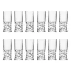 Set de Verres Highball en Eco Crystal Décoration Carrée 12 Pcs - Ritmo Viadurini