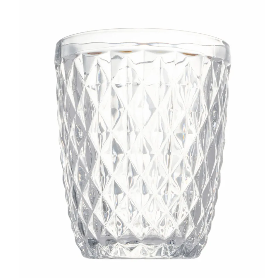 Service de Verres à Eau en Verre Coloré et Sculpté 12 Pièces - Brillo Viadurini