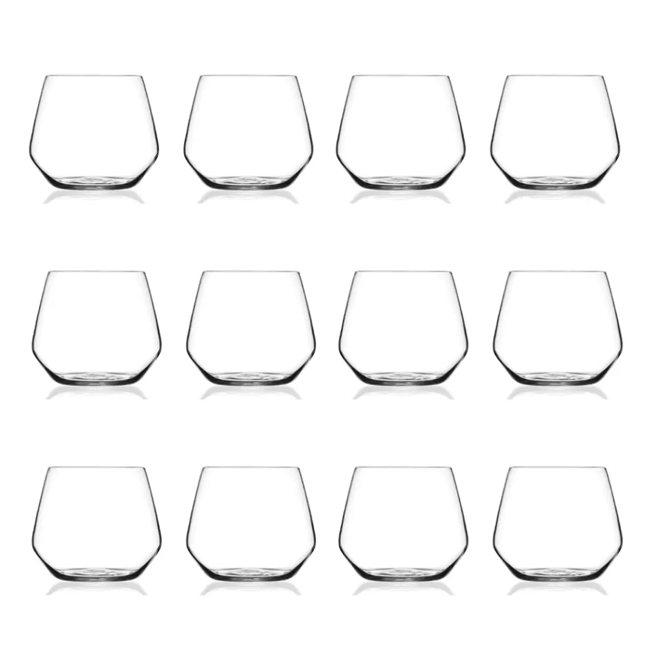 Ensemble de Verres à Eau en Eco Crystal Design Minimal 12 Pcs - Etera Viadurini