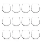 Ensemble de Verres à Eau en Eco Crystal Design Minimal 12 Pcs - Etera Viadurini