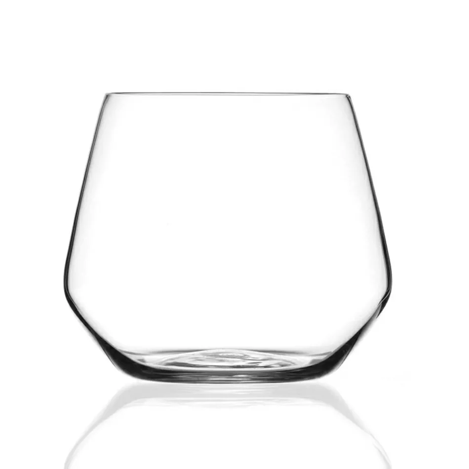 Ensemble de Verres à Eau en Eco Crystal Design Minimal 12 Pcs - Etera Viadurini