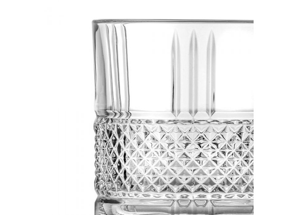 Ensemble de verres à gobelet bas en cristal écologique décoré 12 pièces - Lively Viadurini