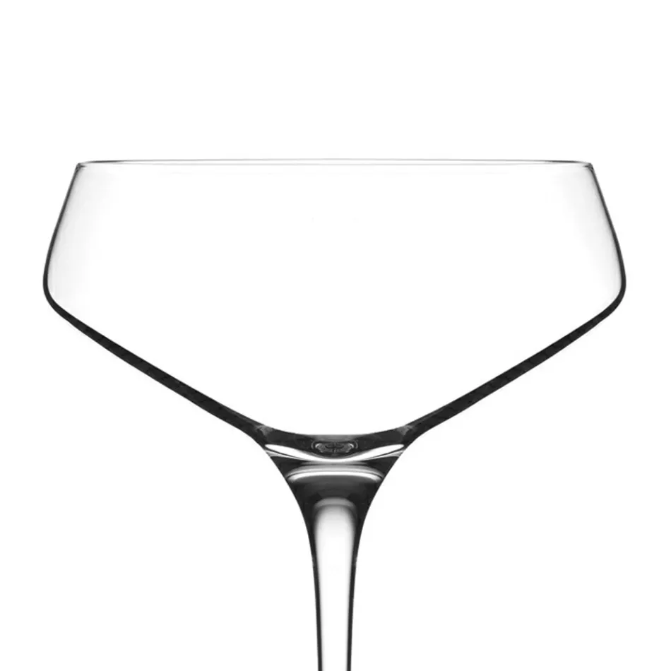 Ensemble de gobelets à champagne en cristal écologique italien 12 pièces - Etera Viadurini