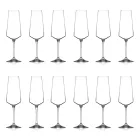 Ensemble de flûte à vin en cristal minimal écologique 12 pièces - Etera Viadurini