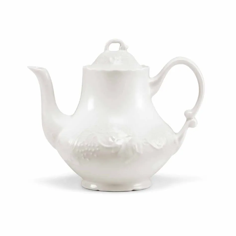 Service de petit déjeuner complet 22 pièces en porcelaine blanche - Gimignano Viadurini