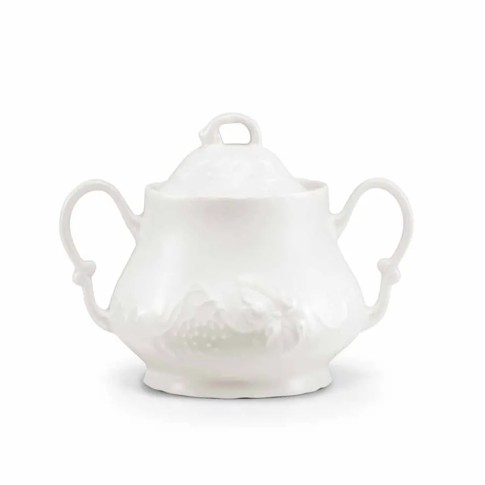 Service de petit déjeuner complet 22 pièces en porcelaine blanche - Gimignano Viadurini