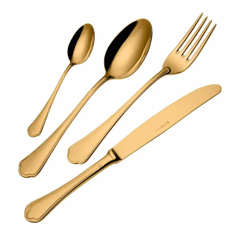 Ensemble complet de couverts de luxe en acier inoxydable 24 pièces - Boss Viadurini