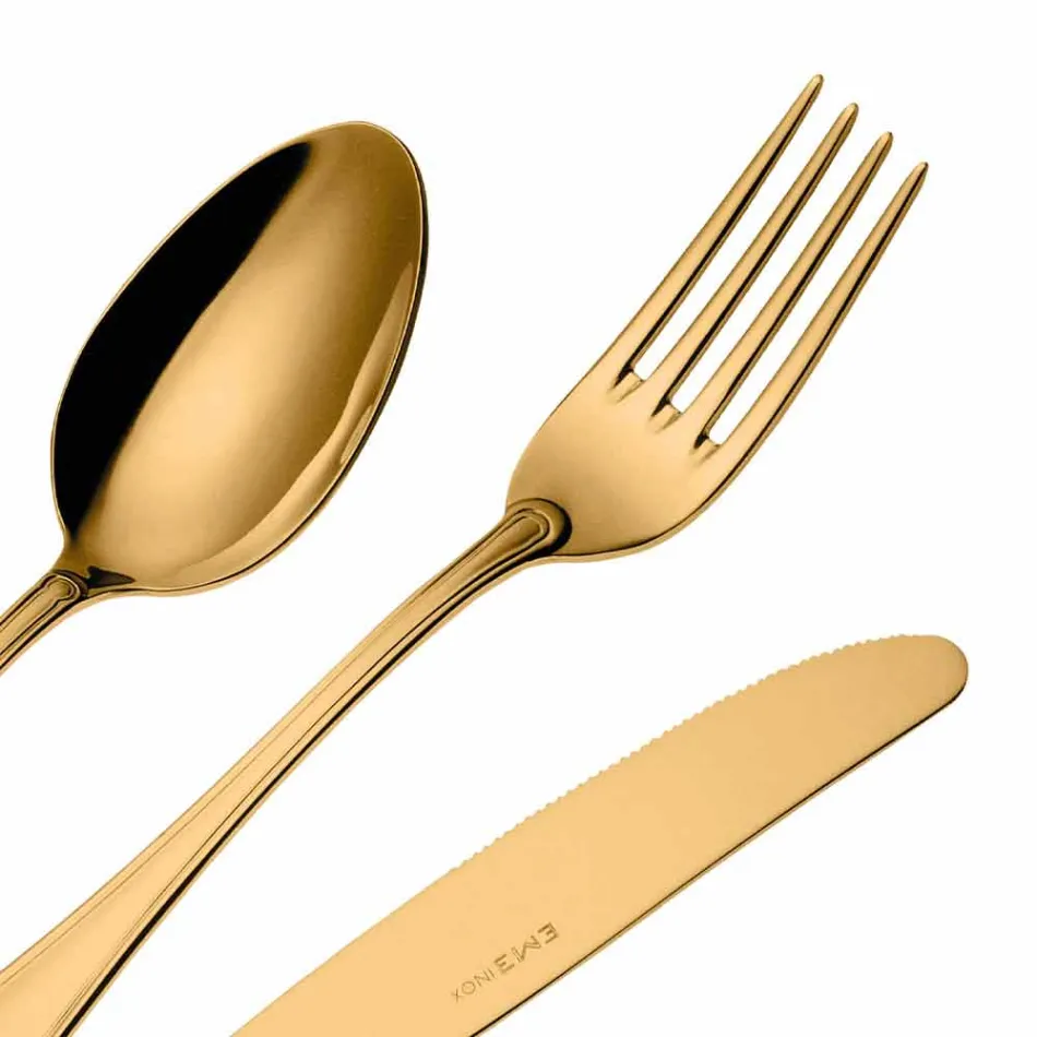 Ensemble complet de couverts de luxe en acier inoxydable 24 pièces - Boss Viadurini