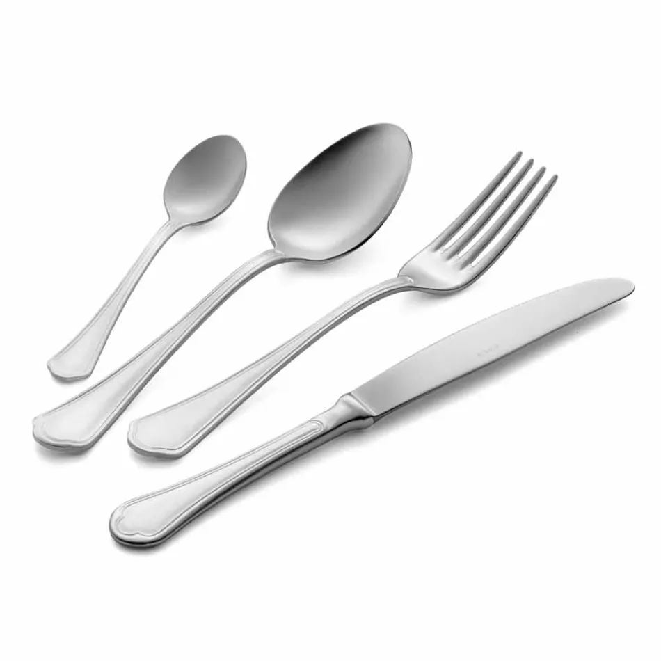 Ensemble complet de couverts de luxe en acier inoxydable 24 pièces - Boss Viadurini