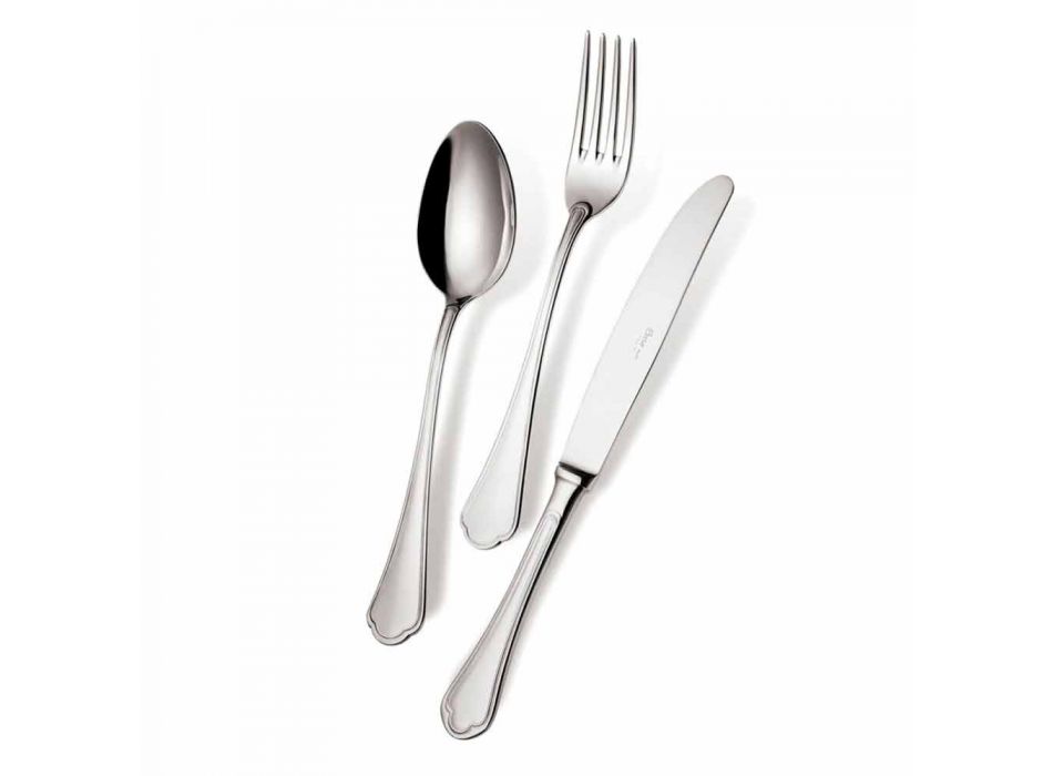 24 couverts en acier inoxydable de couleur design italien classique