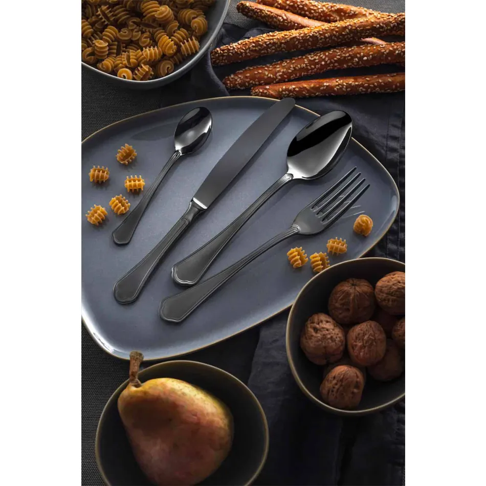 Ensemble complet de couverts de luxe en acier inoxydable 24 pièces - Boss Viadurini