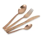 Ménagère Complète Design Acier Noir ou Cuivre 24 Pièces - Fayette Viadurini