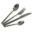 Ménagère Complète Design Acier Noir ou Cuivre 24 Pièces - Fayette Viadurini