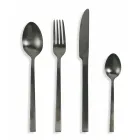 Ménagère Complète Design Acier Noir ou Cuivre 24 Pièces - Fayette Viadurini