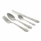 Couverts à service complet en acier satiné Design 24 pièces - Fantasiapos1 Viadurini
