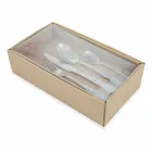 Couverts à service complet en acier satiné Design 24 pièces - Fantasiapos1 Viadurini