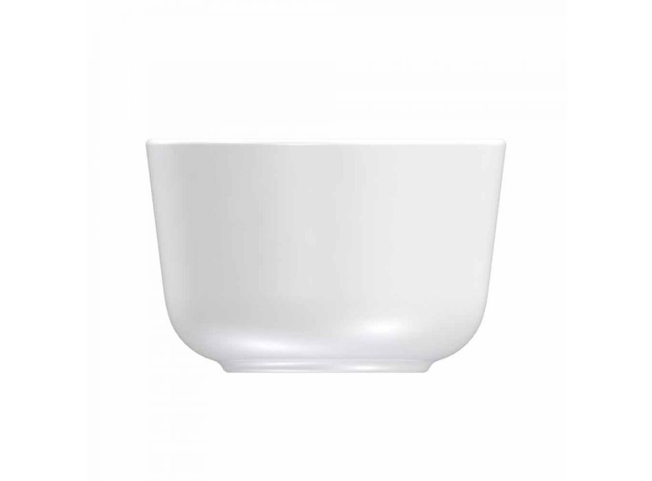 Ensemble de tasses et bols en porcelaine blanche de design moderne 7 pièces - Arctique Viadurini