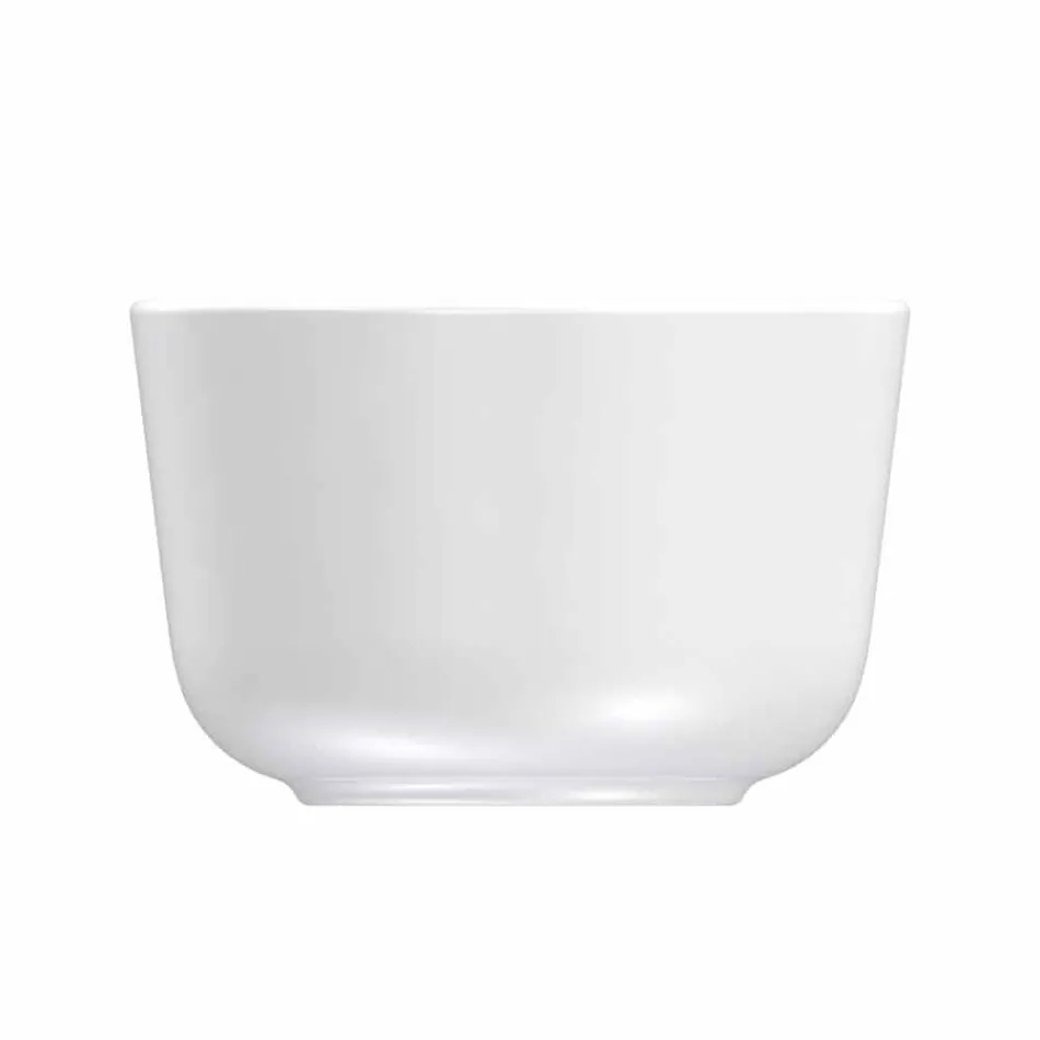 Ensemble de tasses et bols en porcelaine blanche de design moderne 7 pièces - Arctique Viadurini