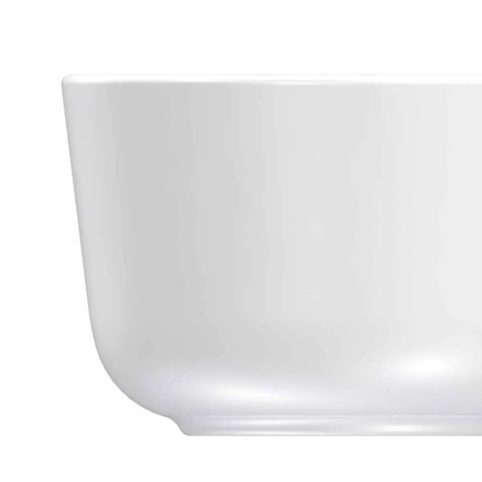 Ensemble de tasses et bols en porcelaine blanche de design moderne 7 pièces - Arctique Viadurini