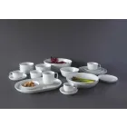 Ensemble de tasses et bols en porcelaine blanche de design moderne 7 pièces - Arctique Viadurini