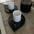 Service à café en marbre de Carrare et Marquinia moderne Made in Italy - Garda Viadurini