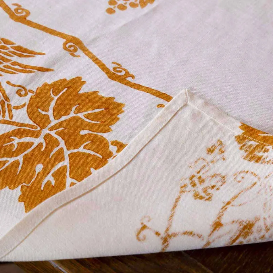 Service de petit déjeuner en lin avec pièce unique fabriquée à la main - Marques Viadurini