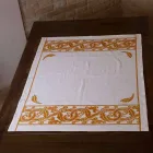 Service de petit déjeuner en lin avec pièce unique fabriquée à la main - Marques Viadurini