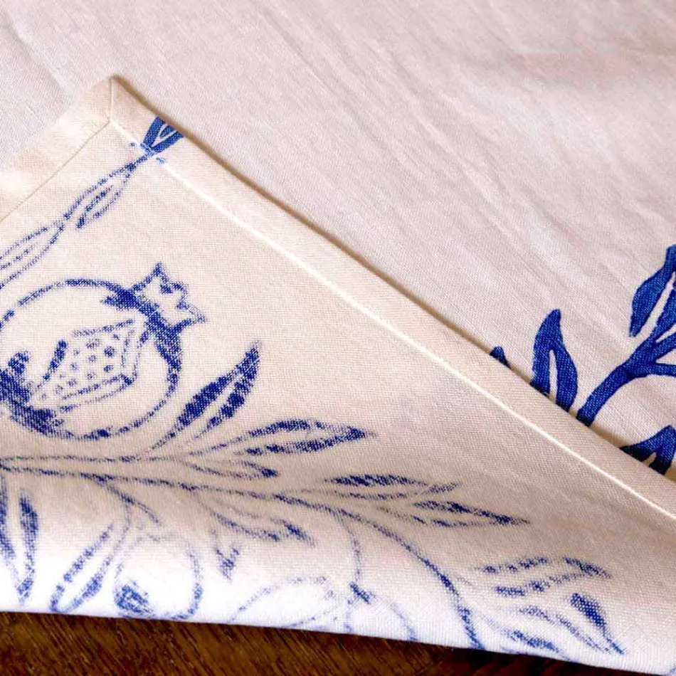 Service de petit déjeuner en lin avec pièce unique fabriquée à la main - Marques Viadurini