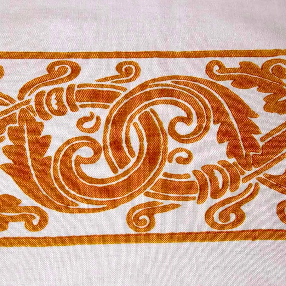 Service de petit déjeuner en lin avec pièce unique fabriquée à la main - Marques Viadurini